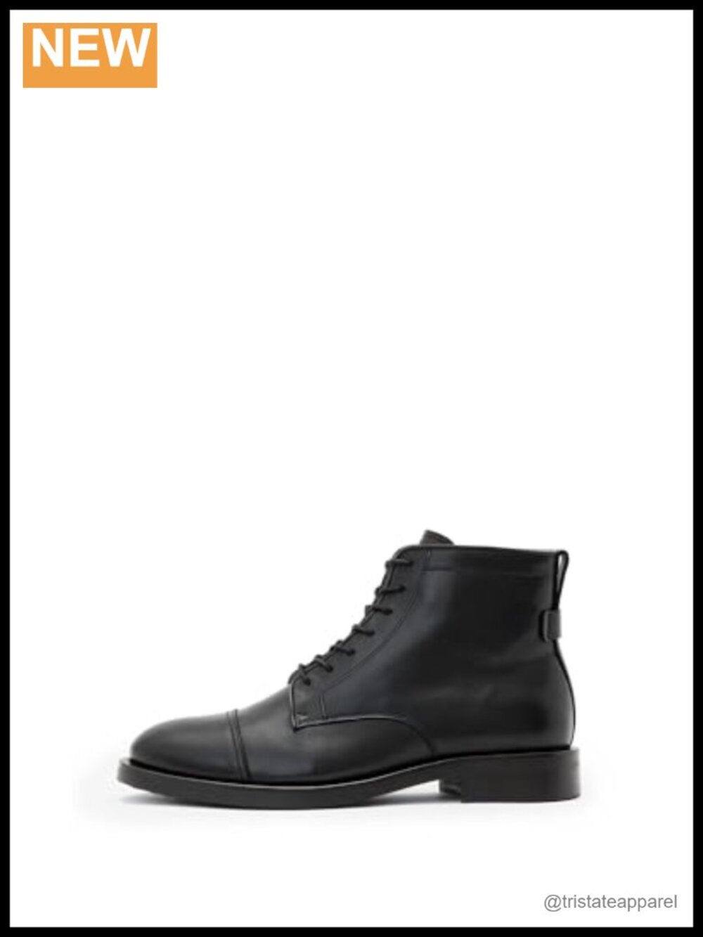 Mid-Calf Lace-Up Leather Combat Boots